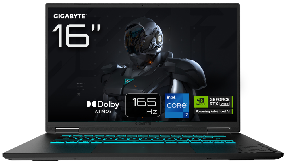 GIGABYTE Gaming A16 CVH Portátil - 16" 165Hz WUXGA, Intel Core i7-13620H, NVIDIA RTX 5060, 32GB DDR5 5200MHz, 1 x SSD Gen4 de 1TB, DOS, Garantía de 2 años, Dolby Atmos, A16 CVHI3ES864SD