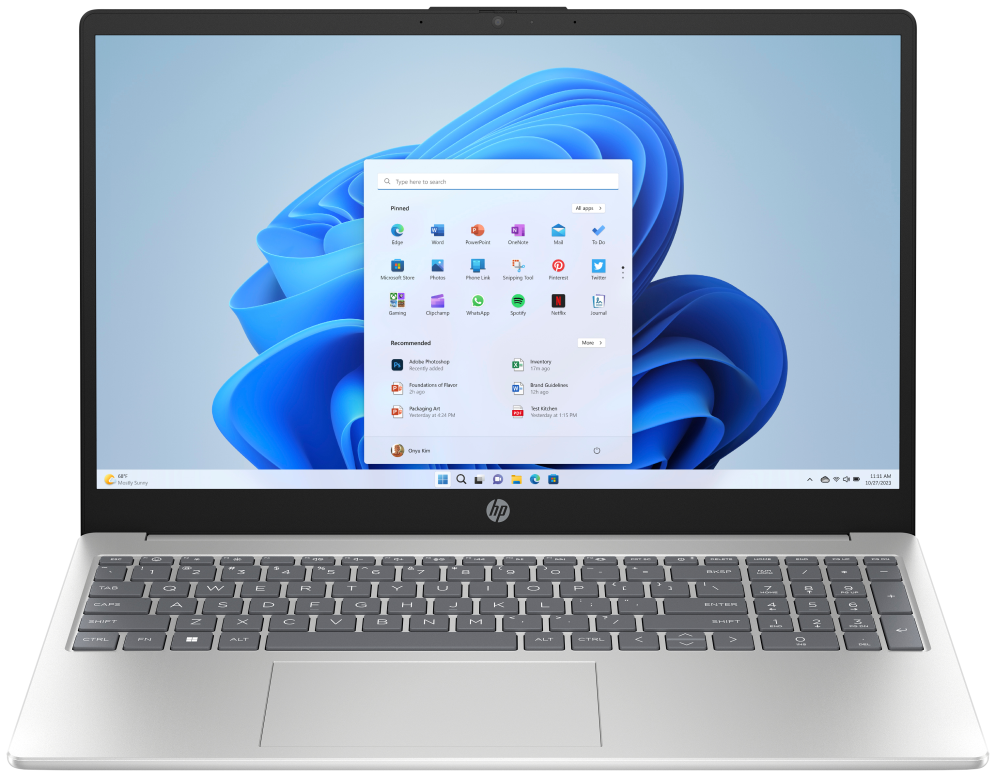 HP 15-fd0362ns Intel® Core™ i7 i7-1355U Portátil 39,6 cm (15.6") Full HD 8 GB DDR4-SDRAM 512 GB SSD Wi-Fi 6 (802.11ax) Windows 11 Home Plata
