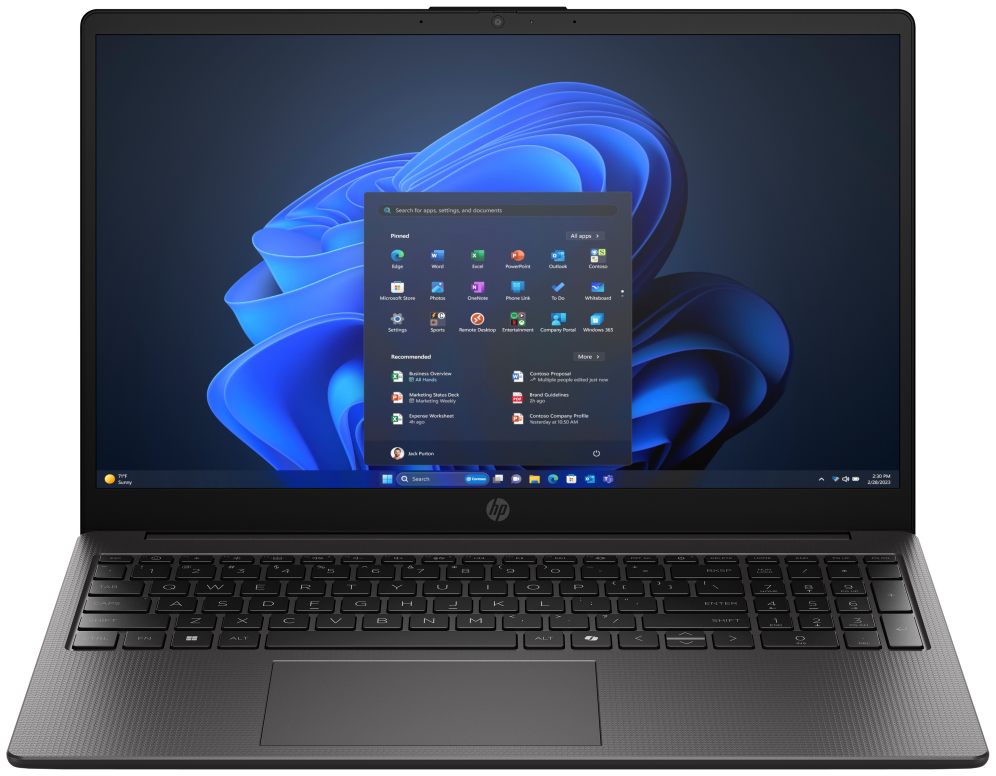 HP 255 15.6 inch G10 Notebook PC AMD Ryzen™ 7 7730U Portátil 39,6 cm (15.6") Full HD 8 GB DDR4-SDRAM 512 GB SSD Wi-Fi 6 (802.11ax) FreeDOS Negro