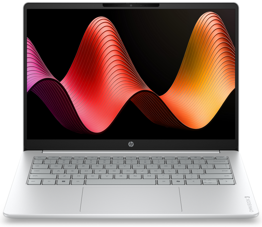 HP OmniBook 3 Laptop AI 14-ht0017nsx Intel Core Ultra 5 225U Portátil 35,6 cm (14") 2K 8 GB DDR5-SDRAM 256 GB SSD Wi-Fi 6 (802.11ax) FreeDOS AI PC Gris, Plata