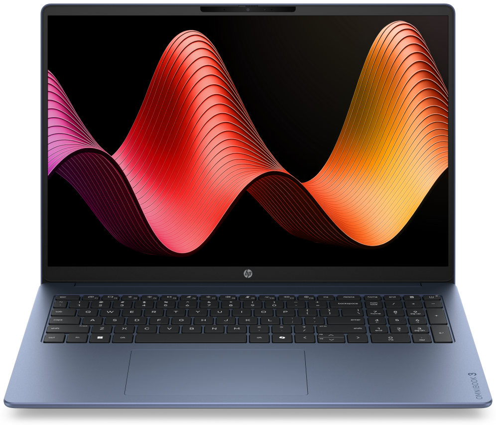 HP OmniBook 3 Laptop 16-by0008ns AMD Ryzen™ 7 Portátil 40,6 cm (16") 2K 16 GB DDR5-SDRAM 1 TB SSD Wi-Fi 6 (802.11ax) FreeDOS Azul, Gris