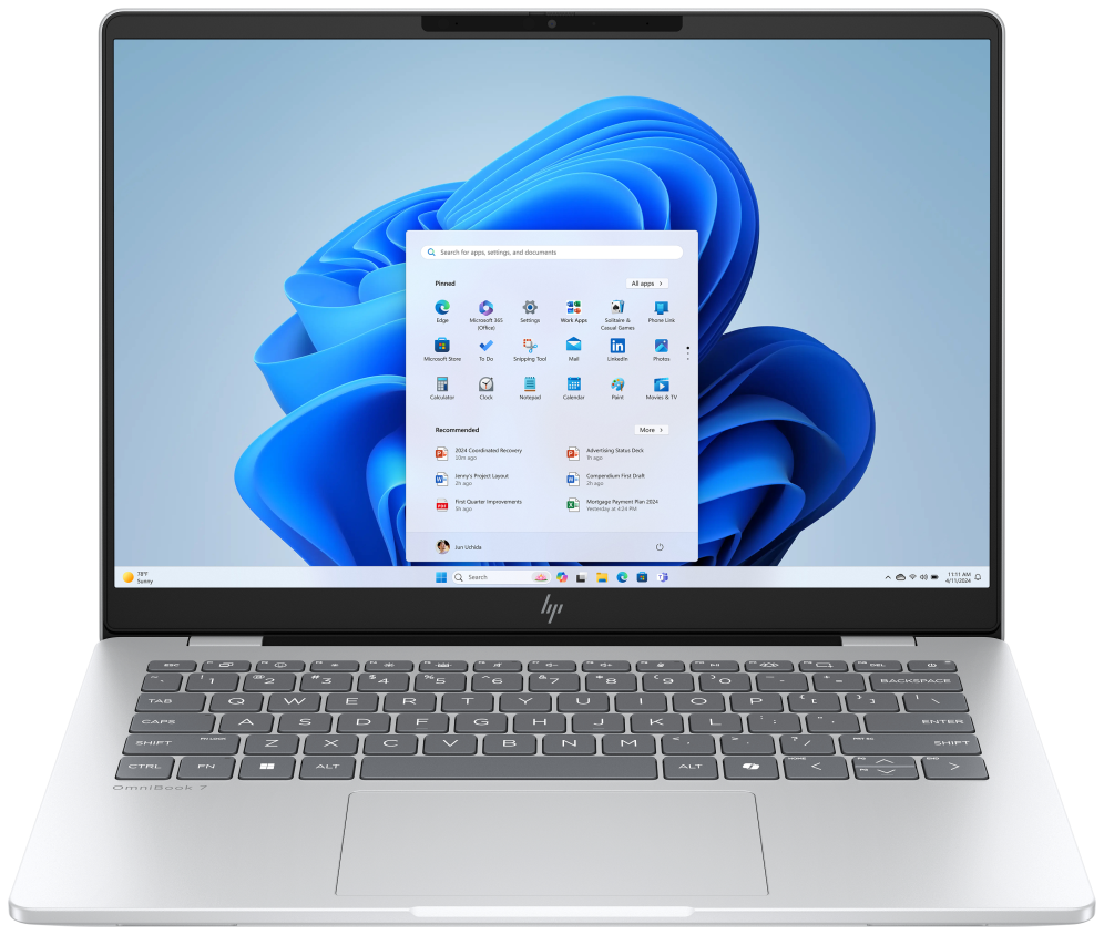 HP OmniBook 7 AI 14-fr0011ns Intel Core Ultra 5 225U Portátil 35,6 cm (14") 2K 16 GB LPDDR5-SDRAM 1 TB SSD Wi-Fi 7 (802.11be) Windows 11 Home AI PC Plata