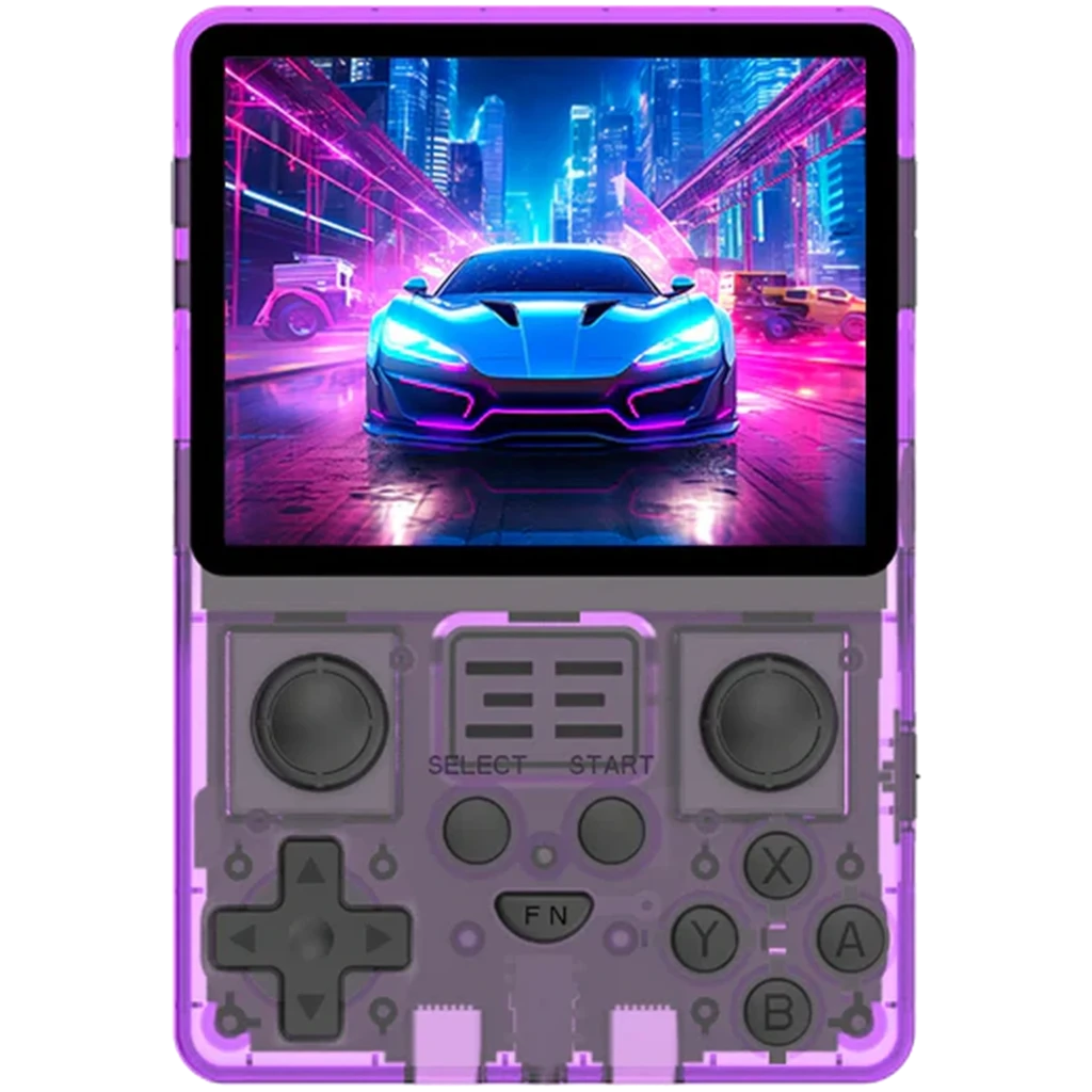 Powkiddy RGB20S Lila transparente (Sin tarjeta SD)