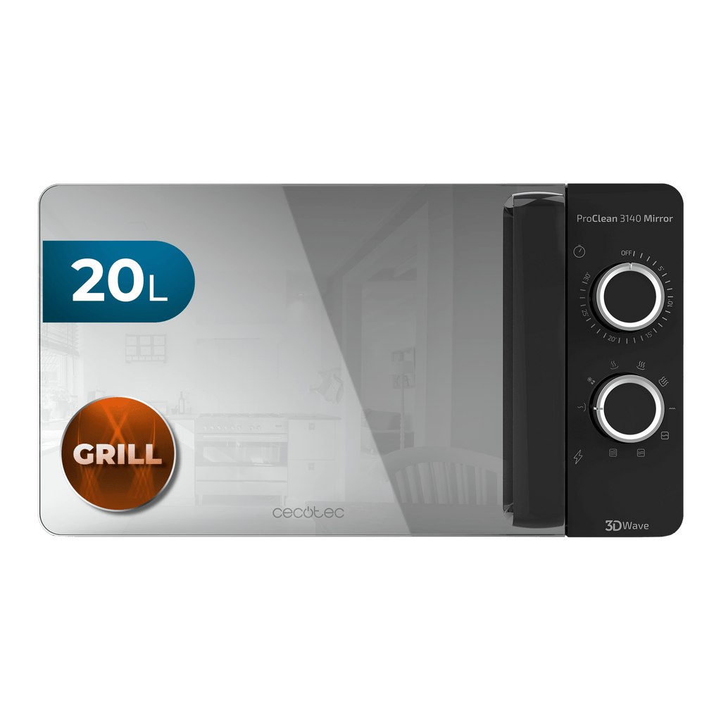 Microondas 20L Con Grill Proclean 3140 Mirror