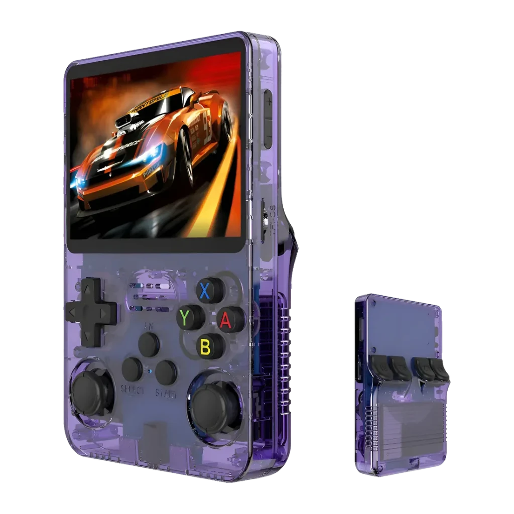 Consola portátil R36XX 1GB/64GB Lila retro microSD