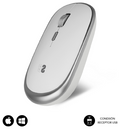 SUBBLIM Ratón Inalámbrico Mini Wireless Mini Mouse Silver