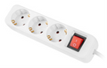 Lanberg PS1-03F-0150-W base múltiple 1,5 m 3 salidas AC Interior Blanco