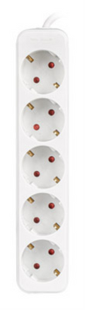 Lanberg PS0-05F-0150-W base múltiple 1,5 m 5 salidas AC Interior Blanco
