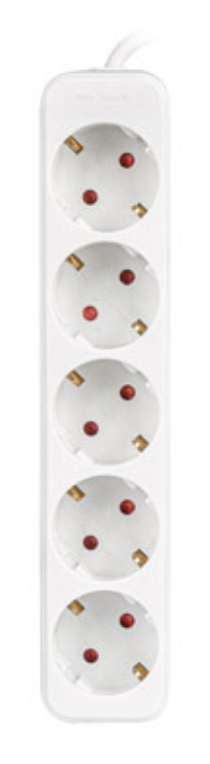 Lanberg PS0-05F-0150-W base múltiple 1,5 m 5 salidas AC Interior Blanco