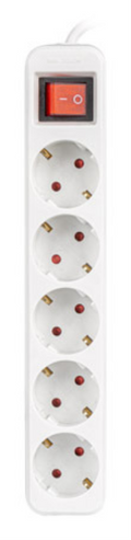 Lanberg PS1-05F-0150-W base múltiple 1,5 m 5 salidas AC Interior Blanco