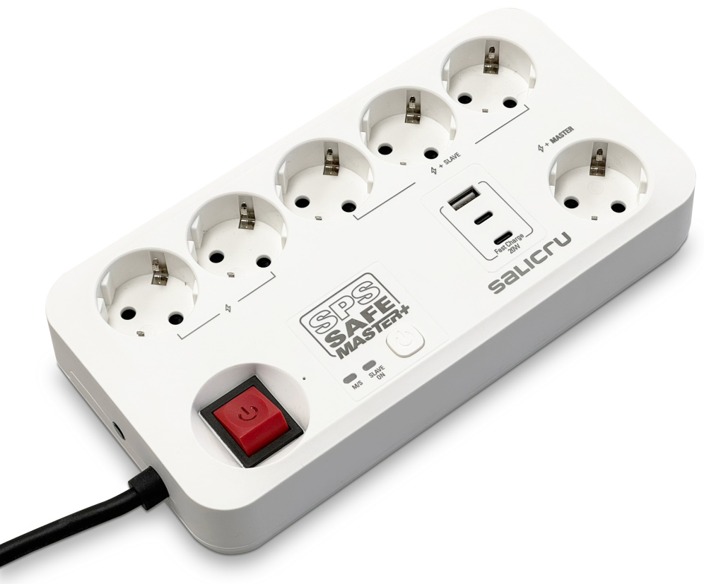 Salicru SPS SAFE MASTER+ Blanco 6 salidas AC 230 V 1,4 m