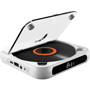 KC-918 Reproductor Estéreo portátil Bluetooth de CD Blanco