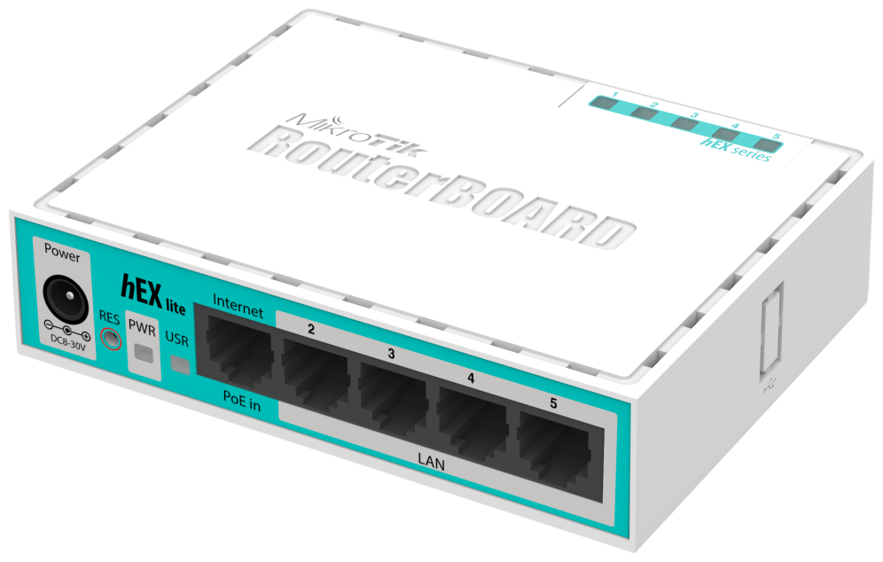 Mikrotik hEX lite router Blanco