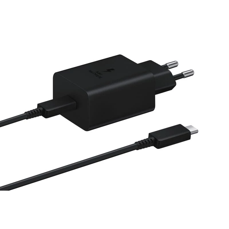 Samsung 45W USB Tipo-C Carga Super Rápida Negro - Cargador de Pared con Cable