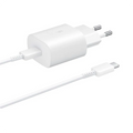 Samsung 25W USB Tipo-C Cable USB Tipo-C Carga Super Rápida Blanco - Cargador de Pared