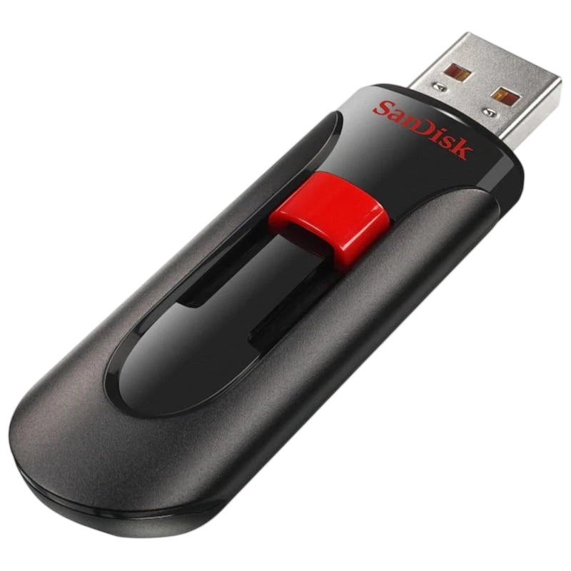 SanDisk Cruzer Glide 128GB USB 2.0 Negro/Rojo
