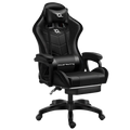 Silla Gaming PowerGaming Con Altavoz Bluetooth y Masaje + Reposapiés Negro