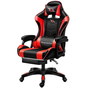 Silla Gaming PowerGaming Negro/Rojo con Reposapiés