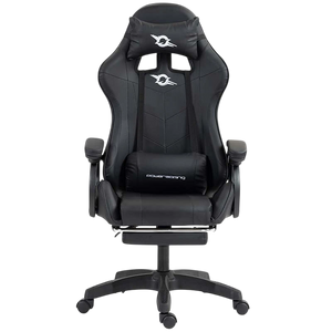 PowerGaming Silla con Reposapiés Negro