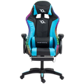 PowerGaming LED RGB Silla Reposapiés Negro+Azul