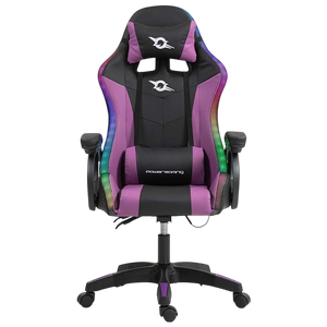 PowerGaming LED RGB Silla Negro+Lila
