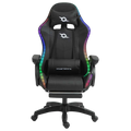 PowerGaming LED RGB Silla Altavoz Masaje Reposapiés Negro