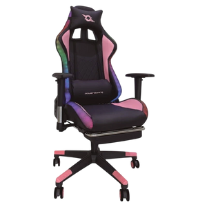 Silla PowerGaming LED RGB V2 Rosa con Reposapiés