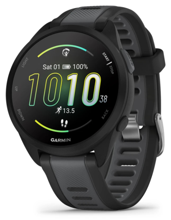 Garmin Forerunner 165 3,05 cm (1.2") AMOLED Digital 390 x 390 Pixeles Pantalla táctil Negro GPS (satélite)