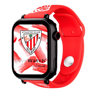 SaveFamily SaveWatch Plus Ed. Athletic Bilbao Correa Silicona Rojo 1,85 pulgadas IP67 Smartwatch