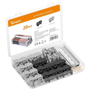 Sonoff 211 Gris - Conector de Cables para Carril DIN Pack de 20 unidades