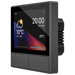 SONOFF NSPanel Negro WiFi Pantalla inteligente, centro de control, termostato y sensor ambiental