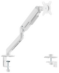 AISENS Soporte de Mesa Eco Contrapeso Giratorio e Inclinable para Monitor/TV 9kg (3 PIVOTES, 1 BRAZO) de 17-32, Blanco