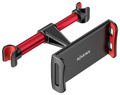 AISENS Soporte Coche Ajustable (1 Pivote) Para Reposacabezas Para Telefono / Tablet, Rojo