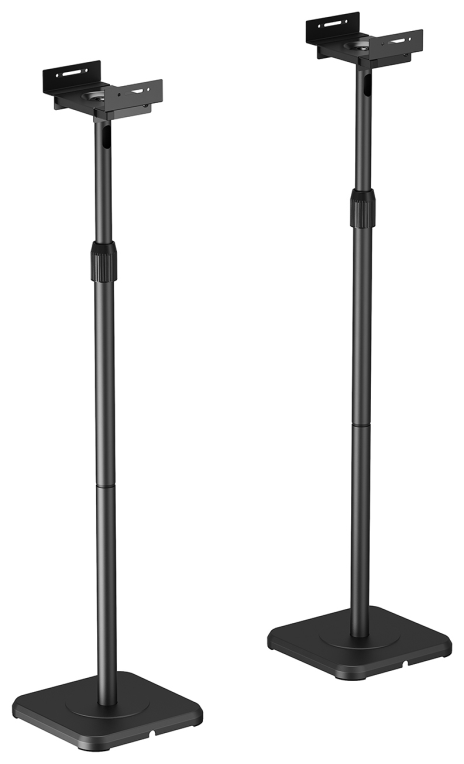 AISENS Soporte Universal De Suelo Giratorio E Inclinable Para Altavoces, Negro