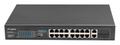 Lanberg RSFE-16P-2C-250 switch No administrado Gigabit Ethernet (10/100/1000) Energía sobre Ethernet (PoE) 1U Negro