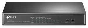 TP-Link TL-SF1008P No administrado Fast Ethernet (10/100) Energía sobre Ethernet (PoE) Negro