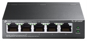 TP-Link TL-SF1005P No administrado Fast Ethernet (10/100) Energía sobre Ethernet (PoE) Negro