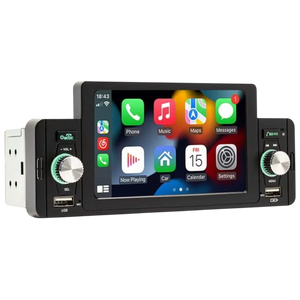 Autoradio 1 DIN SWM 160W 5 pulgadas Bluetooth/Carplay/Android Auto inalámbrico/USB Negro