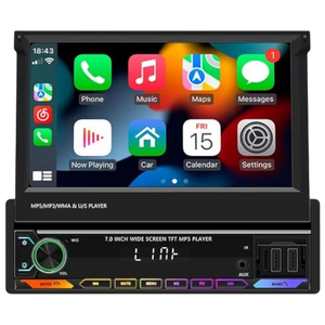 Autoradio 1 DIN SWM 9614C 7 pulgadas Bluetooth/Carplay USB Negro
