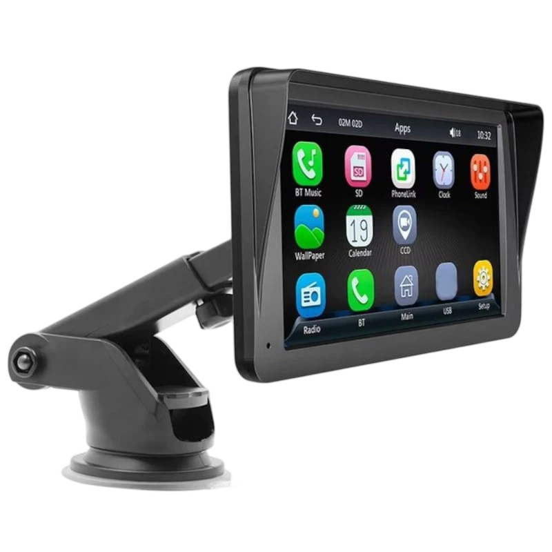 Pantalla táctil universal SWM B5300L 7 pulgadas Carplay/Android Auto Negro Autorradio inalámbrico