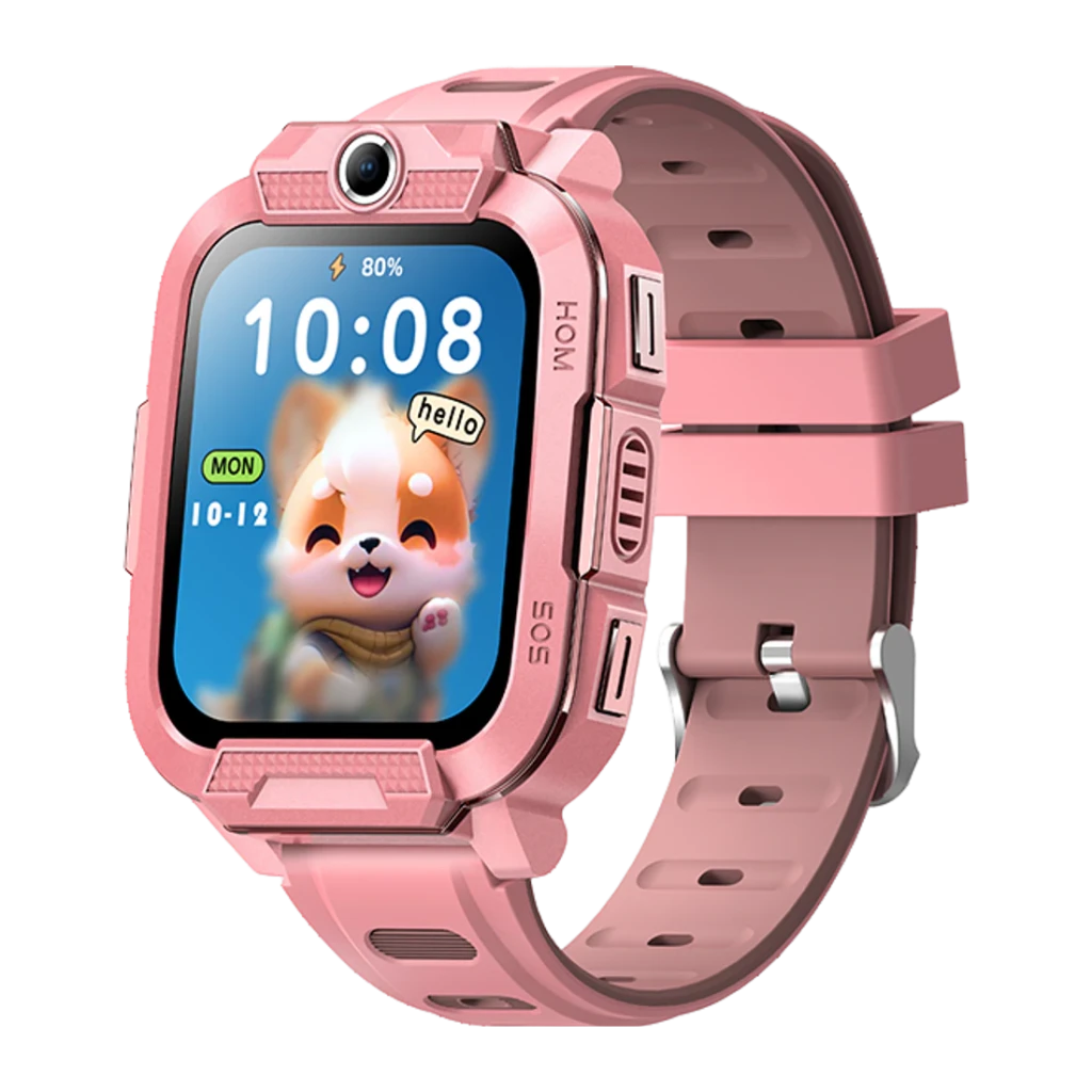 T89 Kids Smart Watch 4G Rosa Botón SOS Videollamada GPS + AGPS + LBS IP67