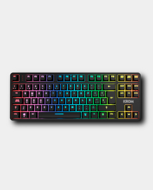 Krom NXKROMKERNELPROSP teclado Juego USB + RF Wireless + Bluetooth QWERTY Español Negro, Blanco
