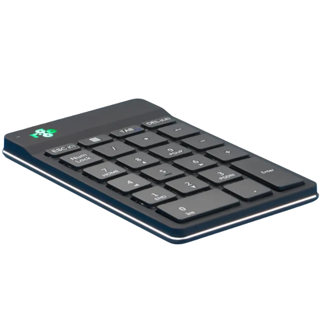 Teclado R-Go Tools Numpad Break de membrana compacto inalámbrico Bluetooth con indicador de pausa