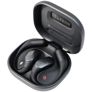Mobvoi TicNote Pods 4G Open-Ear Negro con transcripción IA Bluetooth 5.3 25h IPX4 Multipunto Auriculares inalámbricos