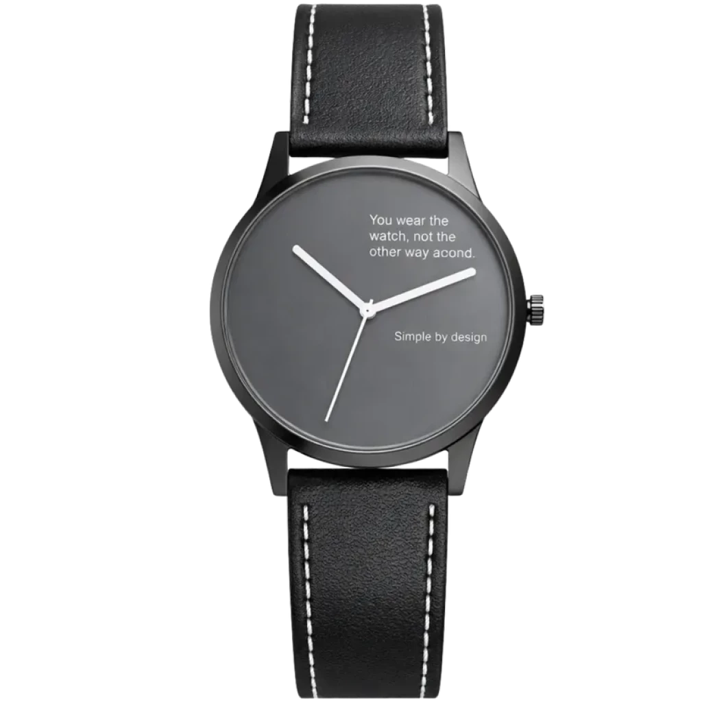 TN99 Smartwatch con Correa Leather Negro Monitoreo de Frecuencia Cardíaca