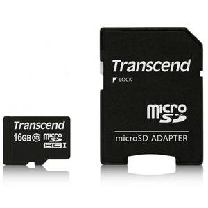 Transcend TS16GUSDHC10 16 GB Clase 10 NAND 20 MB/s Negro