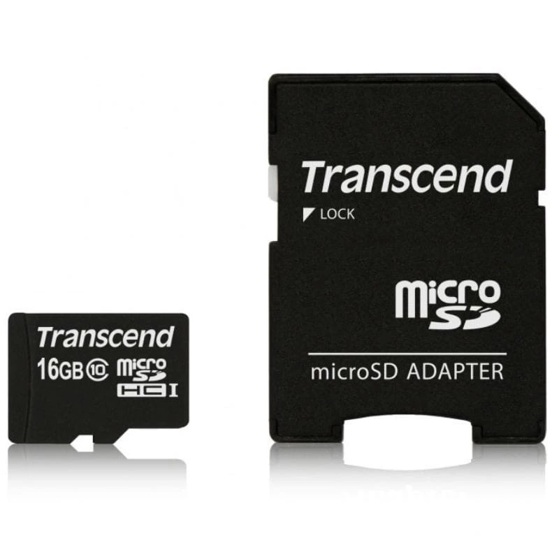 Transcend TS16GUSDHC10 16 GB Clase 10 NAND 20 MB/s Negro