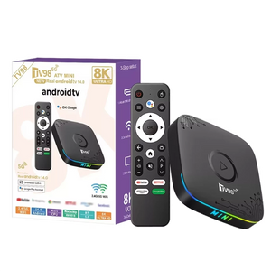 TV98 ATV Mini 8K RK3518 2GB/16GB Wifi Dual Android 14 Negro - Android TV