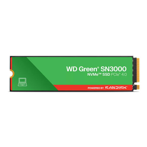 1 TB SSD SERIE M.2 2280 PCIe GREEN NVME SN3000 WD WDS100T4G0E