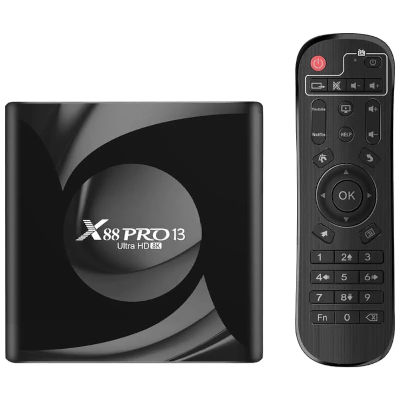 X88 PRO 13 4GB/64GB Smart System Android 13 Negro - Android TV
